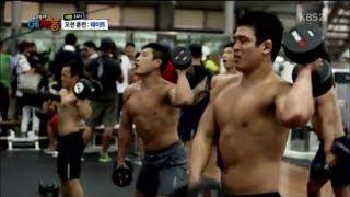 training at the korean judo team weightlifting room 이것이 국가 대표다! 태릉선수촌의 웨이트 트레이닝