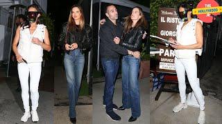 ALESSANDRA AMBROSIO AND MICHELLE RODRIGUEZ SPOTTED EXITING DINNER TOGETHER IN SANTA MONICA, CA.