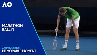 Jannik Sinner Wins HUGE 39-Shot Rally in Men's Singles Final | Australian Open 2024