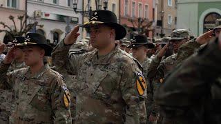 US Army Infantry division transfers authority for mission in Eastern Europe  | VOA News