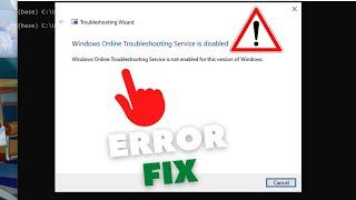 Fix | Windows Online Troubleshooting Service is disabled