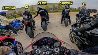 INSANE SUPERBIKES TAKEOVER DALLAS + I ALMOST CRASHED