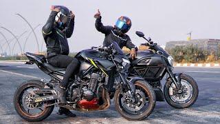 Kawasaki Z900 VS Ducati Diavel 1200 Twin | 1st on YouTube 