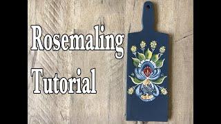 Rosemaling Tutorial | 'Hallingdal' Bread Board