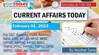 01 February,  2023 Current Affairs in English by GKToday