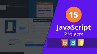 Build 15 Javascript Projects - From 100 Days Of Javascript Course