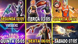 CALENDARIO SEMANAL FREE FIRE - BÔNUS DE DIAMANTE, DUNK MASTER,  NOVAS RECARGAS, EVENTOS FREE FIRE