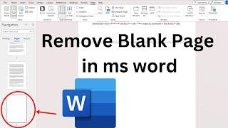 How to delete page in ms word | Remove Blank Page in ms word (2024)