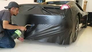 How to wrap Ferrari  bumper wrap matt balck