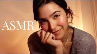 ASMR Tucking You In (Fire crackling, Skin care, Soft Sounds, Ear Brushing, Hair Play...)