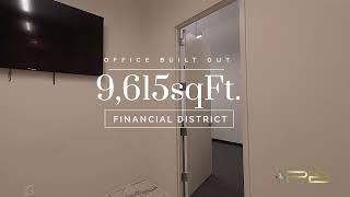 Turn-Key Office Space for Lease | 9,615 sq. ft. | 3rd Floor | Financial District