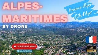 MARITIME ALPS MOUNTAINS. Part of the Provence-Alpes-Côte d'Azur region by drone with relax music