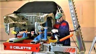 Celette frame machine and MZ jigs tutorial, universal jig,  measuring system, collision repair.