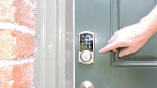 Kwikset SmartCode 915 Touchscreen Satin Nickel Deadbolt with SmartKey and Closet Lever