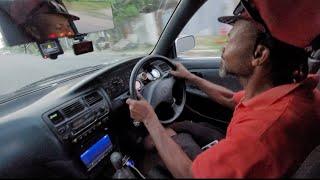 Crazy grandpa testing turbo 4 cylinder 2ZZ-GE on the street