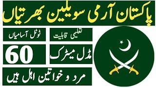 Pakistan army civilian jobs November 2024