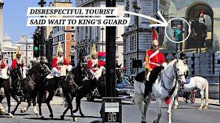 How disrespectful of this Tourist! He said, "Wait, King's Guard!" ️During the Changing of the Guard