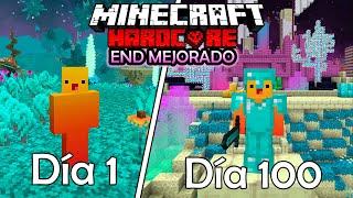 SOBREVIVÍ 100 DÍAS en el END MEJORADO en MINECRAFT HARDCORE