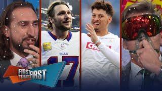 What Josh Allen has to do to dethrone Patrick on Mahomes Mountain, Lamar falls | FIRST THINGS FIRST