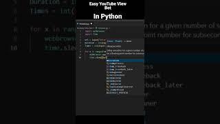 Simple YouTube View Bot in Python for beginners #coding #python #development