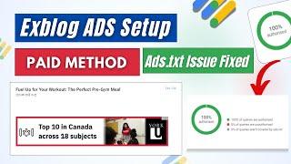 Exblog Ads Setup Paid Method  | Exblog Ads.txt Issue Solution 