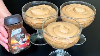 Dessert mousse au café en 5 minutes ! Ce dessert est tellement délicieux que je le mange tous les