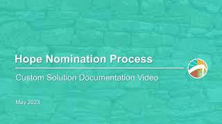 Hope Nomination Process