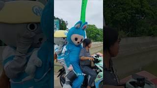 VIRAL Boneka LABUBU Naik Motor