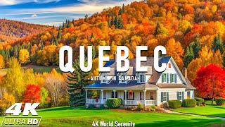 Autumn Quebec 4K Ultra HD • Stunning Footage Quebec, Scenic Relaxation Film with Calming Music.