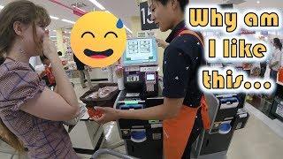 Cute Japanese Cashier Went Out of His Way to Help Me at a Grocery Store!