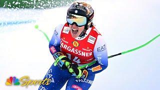 Federica Brignone becomes oldest skier to win FIS Alpine skiing World Cup downhill | NBC Sports