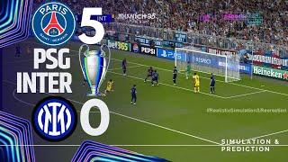 Paris Saint-Germain 5-0 Inter Highlights UEFA Champions League 24/25 Simulation/Recreation