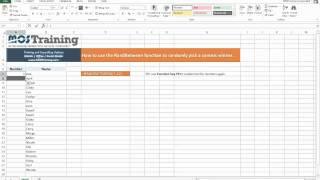 How to use Excel RANDBETWEEN to choose a contest winner