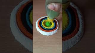 Simple Rangoli| Satisfying Rangoli|Easy Rangoli Tips and Tricks| ASMR #rangoli#satisfying#asmr#viral