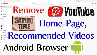 Remove YouTube Recommended Videos | Turn off YouTube Recommendation | Remove YouTube HomePage Videos