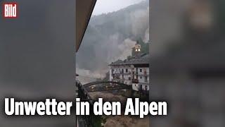 ITALIEN: Wasserfall wird zur wilden Bestie