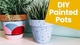 2 Cool Ways to Paint Terracotta Pots - Make YOUR OWN Painted Pots!