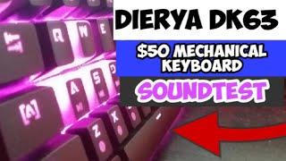 $50 Dierya Dk63 60% Mechanical Keyboard Sound Test (ASMR) | Gateron Brown Switches