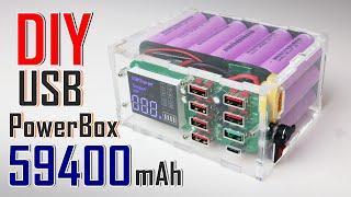 DIY USB Power Box 5V 9V 12V แบตเตอรี่สำรอง USB 8ช่อง Quick Charging