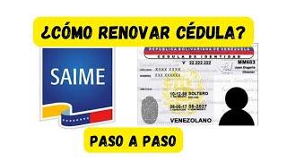 Cómo Renovar Cedula venezolana #venezuela #saime #online