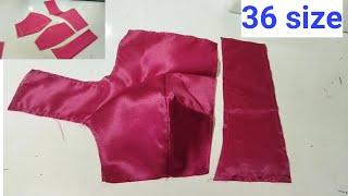 Double katori blouse cutting and stitching।। 36 size double katori blouse cutting and stitching।।