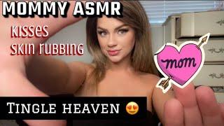 ASMR Mommy Roleplay - Kisses, massage, skin sounds, sweet talk 