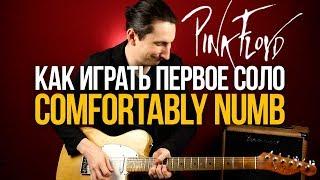 Как играть Pink Floyd Comfortably Numb первое соло на гитаре - Уроки игры на гитаре Первый Лад