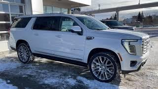 White 2025 GMC Yukon XL Denali Review Calgary AB - Wolfe Auto Group | Stock Number: KS156105