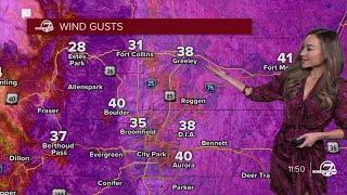 High wind gusts reported in Colorado as fire danger remains a concern on Monday