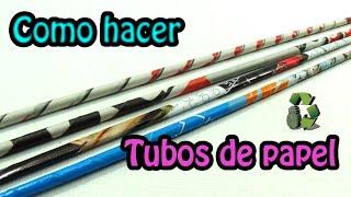 Como hacer Tubitos de papel