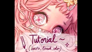 Tutorial básico Ilustración digital -general- boceto/lineart/color