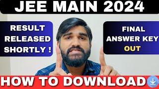 JEE Mains 2024 Result Release️ Shortly Final Answer Key Released | JEE Mains RESULT 2024 #jee2024