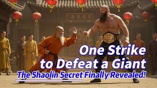 One Strike to Defeat a Giant – The Shaolin Secret Finally Revealed! #KungFu #martialarts #shaolin