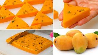 आम की सुंदर मिठाई | Mango Barfi Recipe | Mango Sweet Recipe | Quick dessert with mango